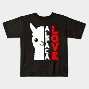 Alpaca Llama Love Kids T-Shirt